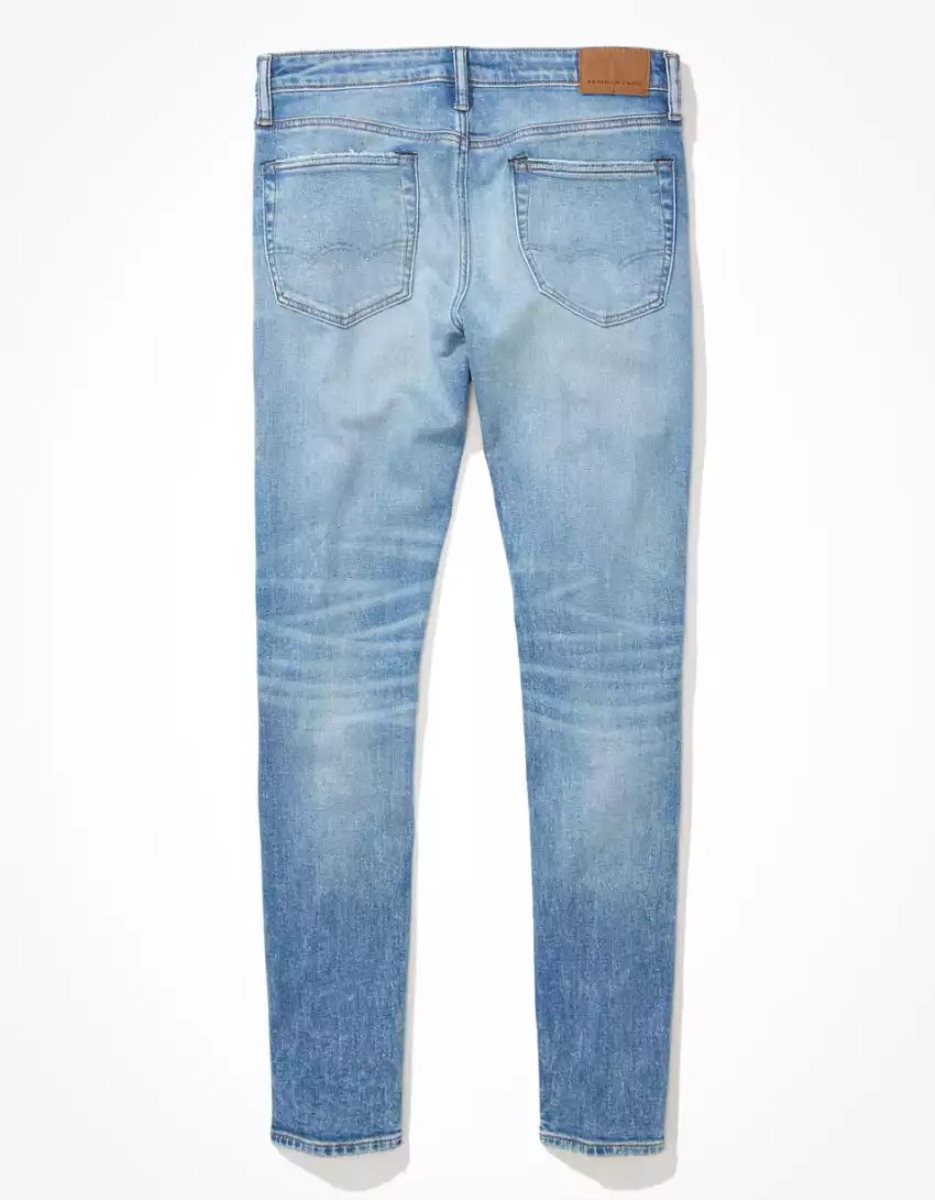 Jean American Eagle AE AirFlexDistressed Athlétiques Mince Multicolore Homme | QVU-20931848